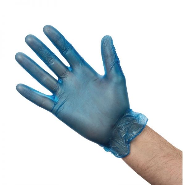 Hygiplas Vinylhandschuhe blau gepudert XL