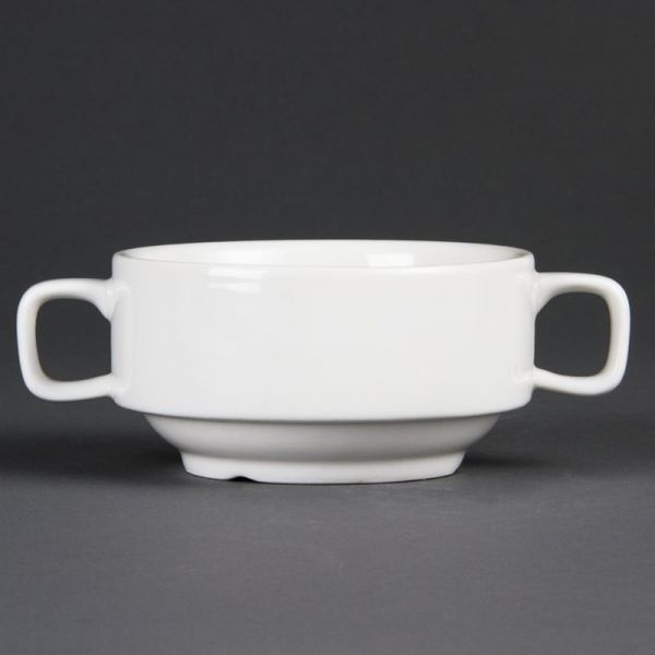 Olympia Whiteware Suppentassen mit Henkeln 40cl