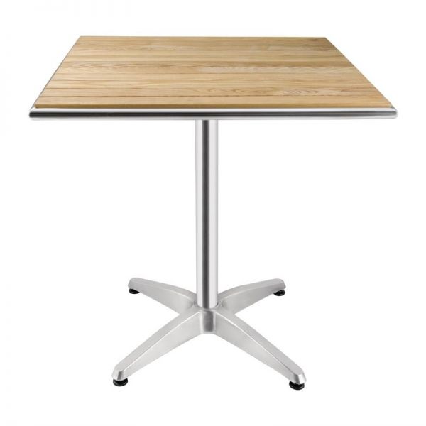 Bolero quadratischer Tisch Eschenholz 1 Bein 70cm