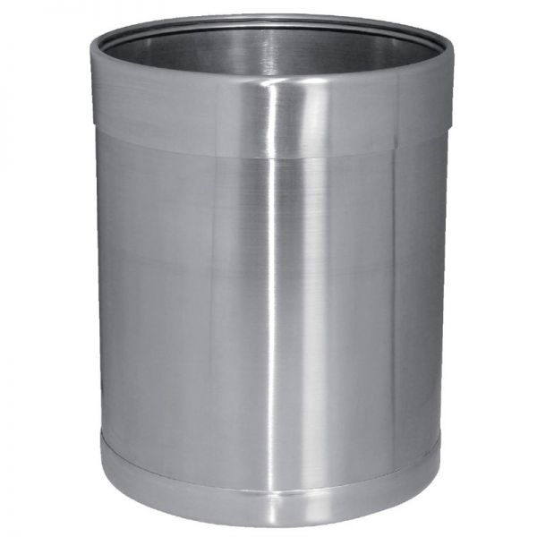 Bolero Papierkorb in Edelstahl 10,2L