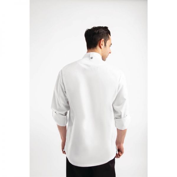 Chef Works Urban Hartford Kochjacke Unisex mit Reißverschluss langärmlig weiß XS
