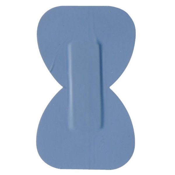 Blaue Pflaster für Fingerkuppen