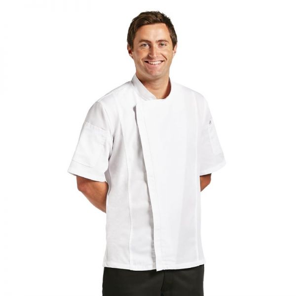 Chef Works Springfield Herrenkochjacke kurze Ärmel weiß XL